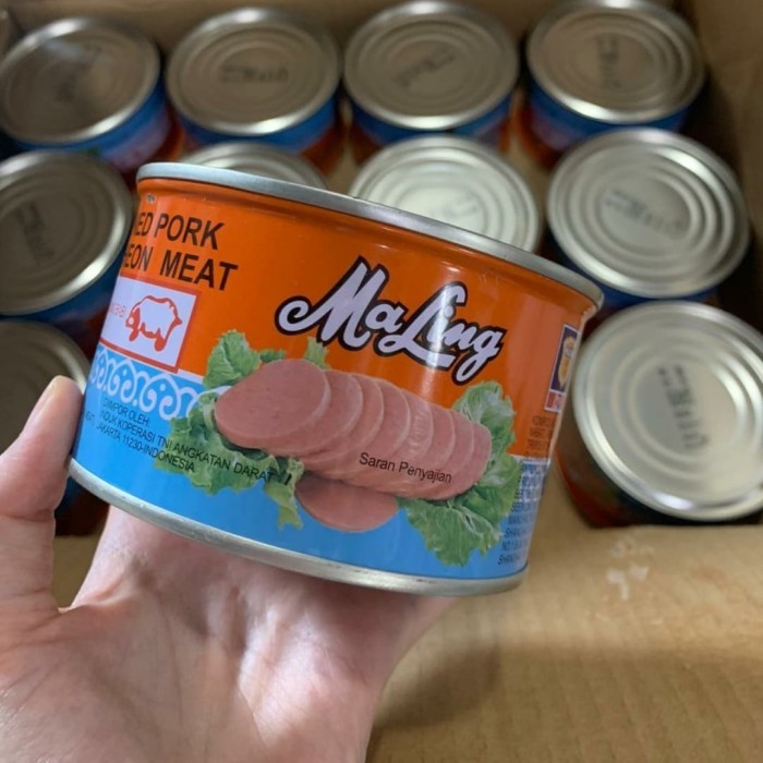 

MaLing TTS HAM 397g Canned Pork Luncheon Meat / Karton isi 24 Kaleng