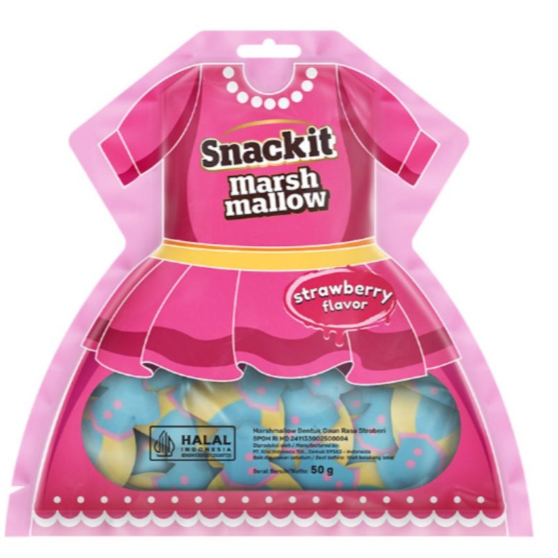 

(Desty Shop)Snackit Marshmallow Gown Strawberry 50 g