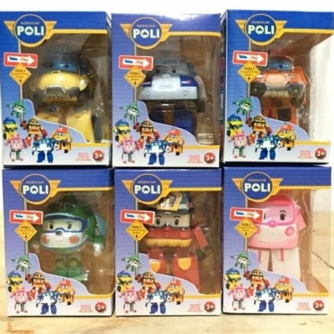 Licy Mainan Robocar Poli Mark & Bucky Bisa Berubah Bentuk Figure Robot Tran