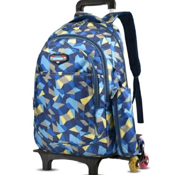 Tas Ransel Trolly Anak Tas Roda Troli Travel Free Pouch