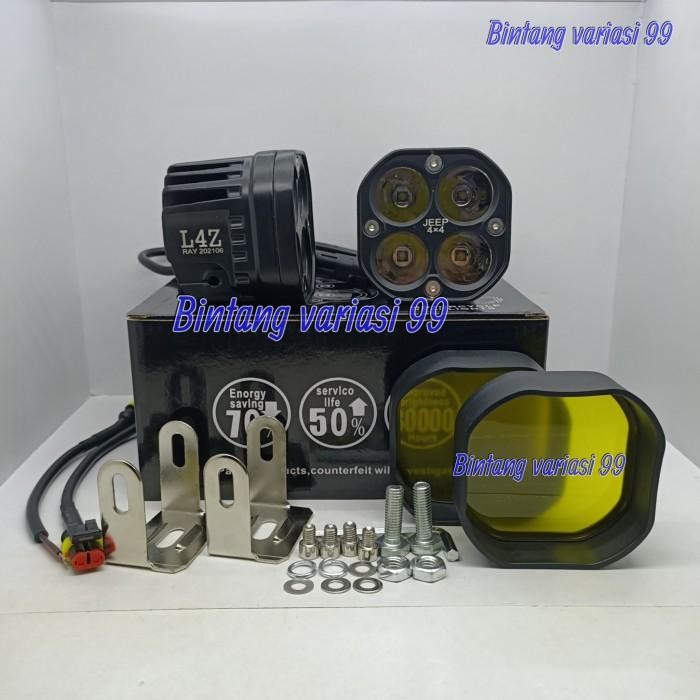 Lampu Tembak Sorot Cree Led 4Mata L4Z Waterproof Sepasang