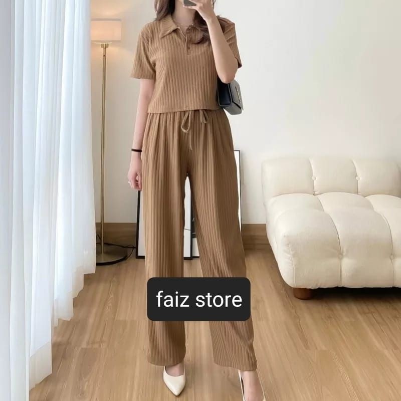 Baju Setelan Wanita Dewasa Atasan Bawahan Perempuan 2024 Satustel Outfit Kondangan Setcelan Kekinian