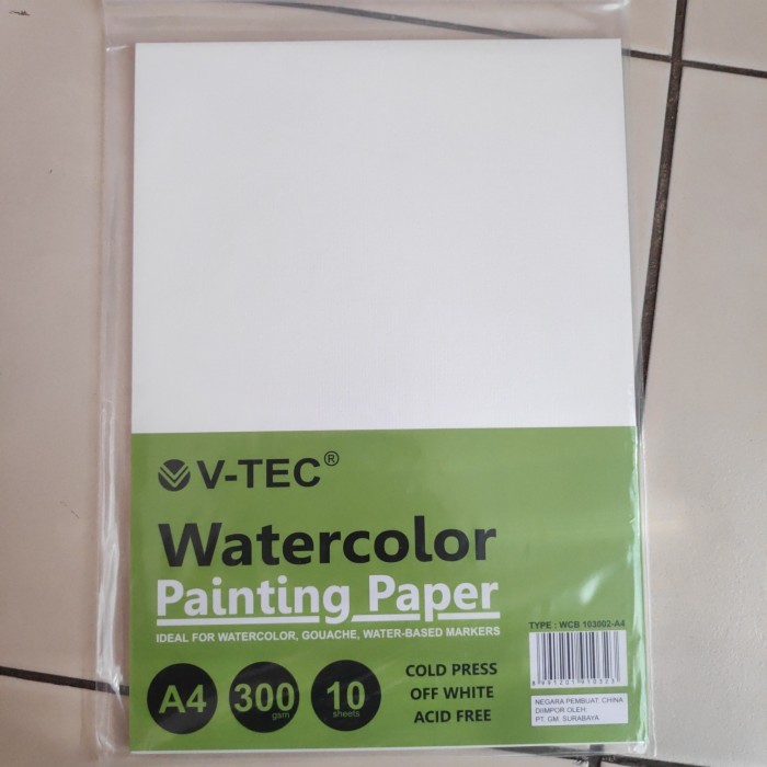 

Kertas Gambar / Vtec A4 Watercolor Painting Paper 300 GSM