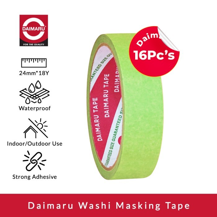 

Sale [Dapat 16Pcs] Daimaru Washi Masking Tape 24Mm X 18 Yard