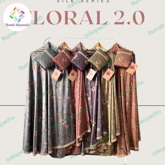 Mukena Silk Floral Maisara Premium