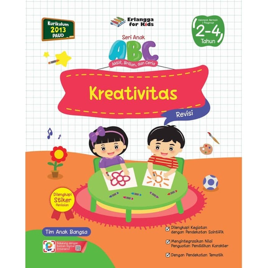 Buku Anak PAUD / TK AKTIF, BRILIAN, CERIA : Kreatifitas