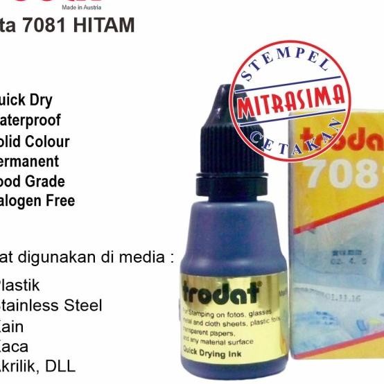 

Tinta Untuk Plastik, Kaca, Kerak Trodat 7081 Warna Hitam