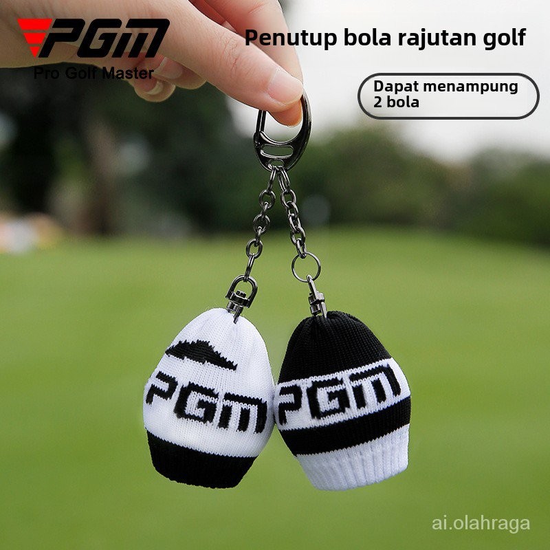 Set Tas Pinggang Rajut Pria dan Wanita, Tas Bola Klip Modis Gesper dan Rantai PortabelgolfTas Golf M