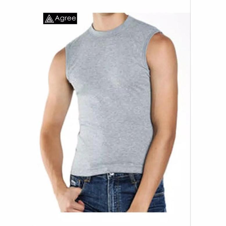 Original Kaos Dalam Pria Agree Oblong Tanpa Lengan / Tanktop Agree Murah