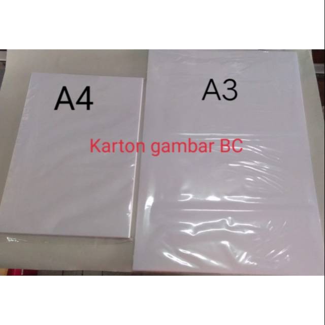 

Kertas Gambar A4 / A3 - BC / Brief Card / Manila