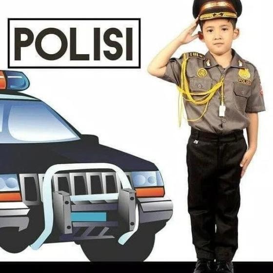 Baju Seragam Profesi Anak Polisi ( Cowok ) ( Merk Kijang )