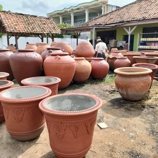 Han Gentong Besar Gentong Tanah Liat Banyak Motif Bisa Untuk Tempat Air