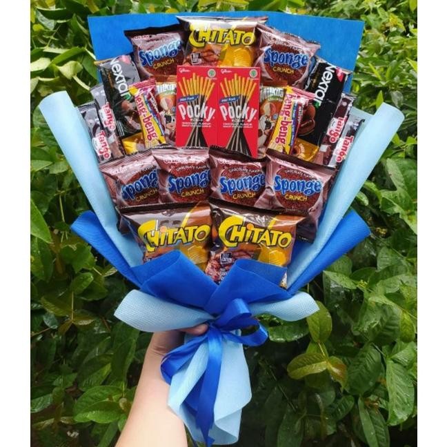 

gha-65 (B) Buket PREMIUM BIG COWO POCKY KEREN GANTENG CHITATO/paket/bingkisan Snack Ulang Tahun/Ultah/ Wisuda/Kado/Hadiah Sale