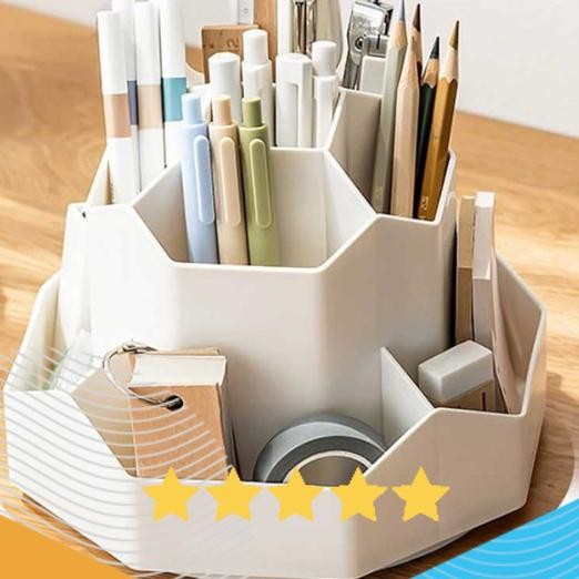 

Tempat Alat Tulis Desk Organizer Holder Rotateable