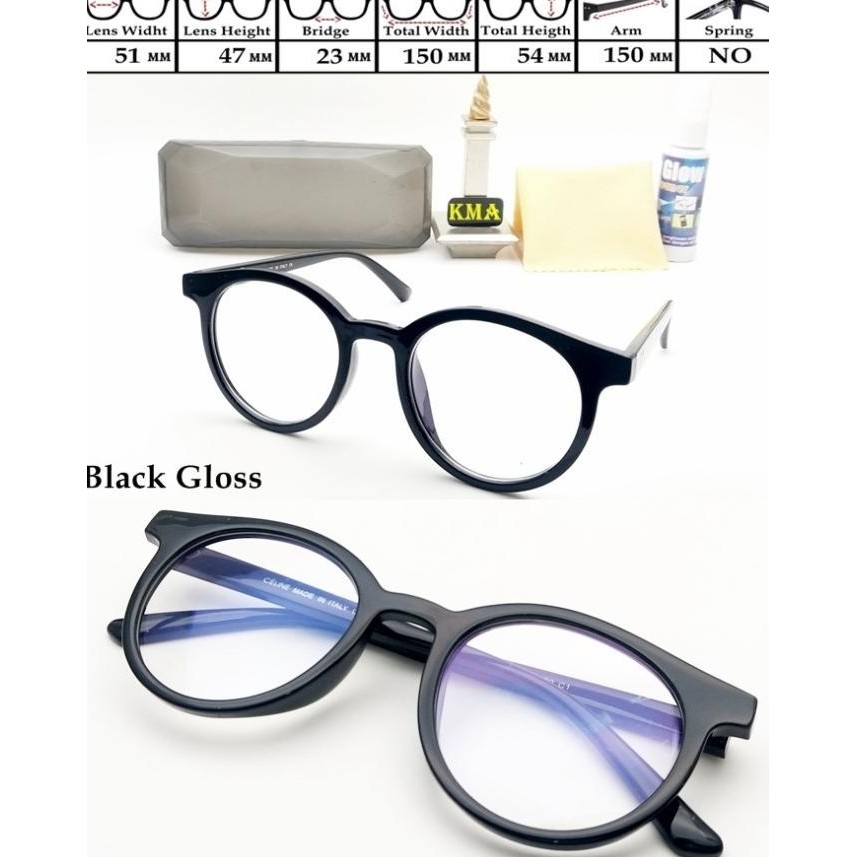He7 Kacamata Minus / Frame Bulat /Kacamata Boboho / Kacamata Bulat