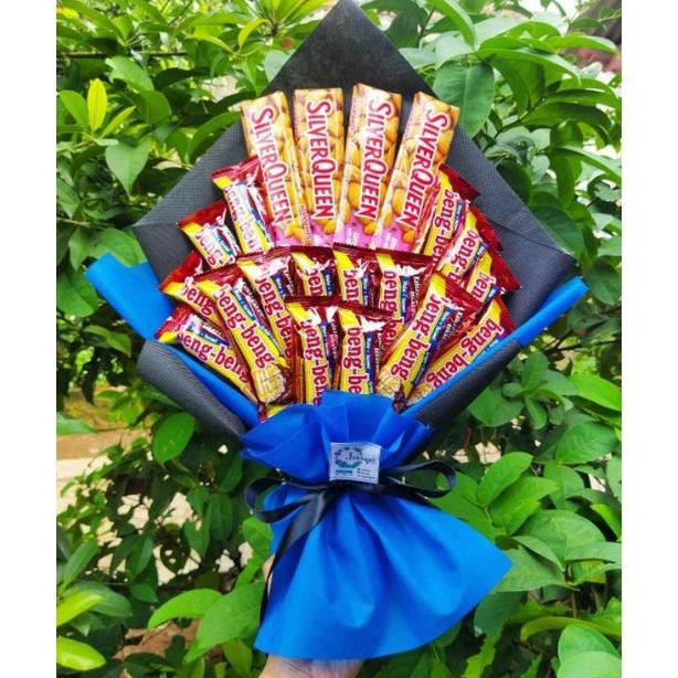 

Sale! Buket silverqueen beng beng/paket/bingkisan Snack Ulang Tahun/Ultah/ Wisuda/Kado/Hadiah Premium