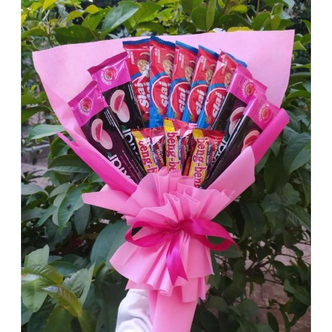 

gd-12 (S) Buket Snack PINK NEXTAR/paket/bingkisan Snack Ulang Tahun/Ultah/ Wisuda/Kado/Hadiah Original