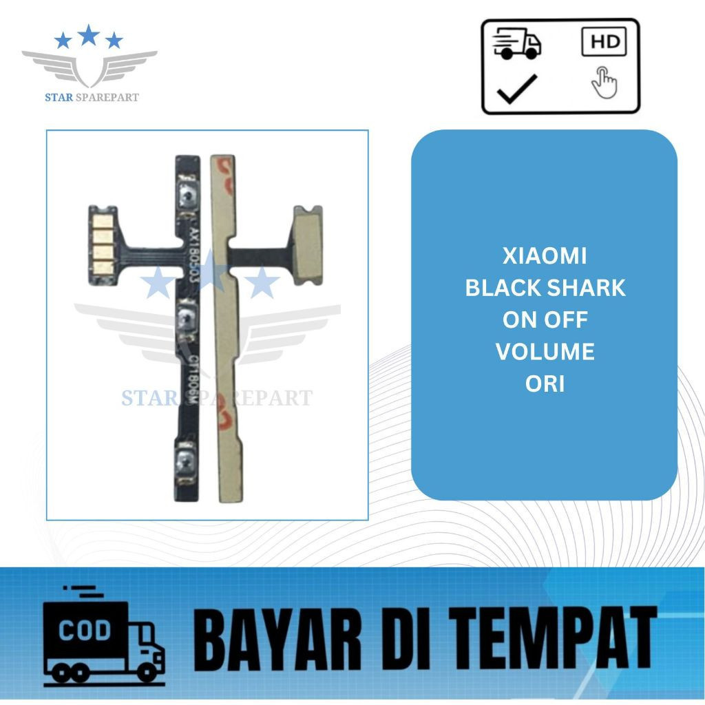 FLEKSIBEL XIAOMI BLACK SHARK + ON OFF + VOLUME ORI