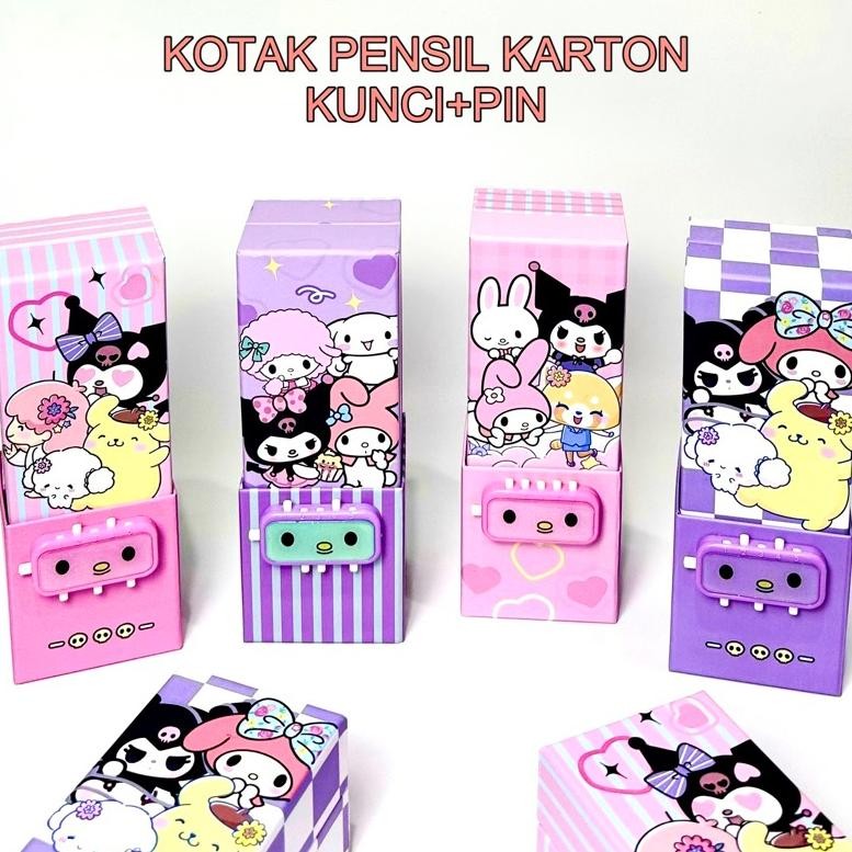 

VEX-2126 HD Kotak Pensil Karton Berdiri Tingkat+Pin+Cermin / Tempat Pensil / Pensil Case / Kotak Pensil Viral