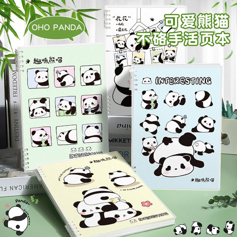 

Buku Catatan Gulungan Loose-Leaf Lepas Pasang Buku Garis Horizontal Khusus