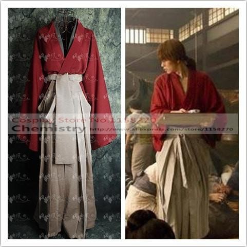 YUKATA KIMONO HAKAMA TRADISIONAL JEPANG COSPLAY KENSHIN SAMURAI X
