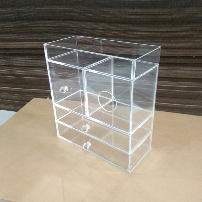 Terbaru - Acrylic Makeup Skincare Organizer / Kotak Box Tempat Perawa