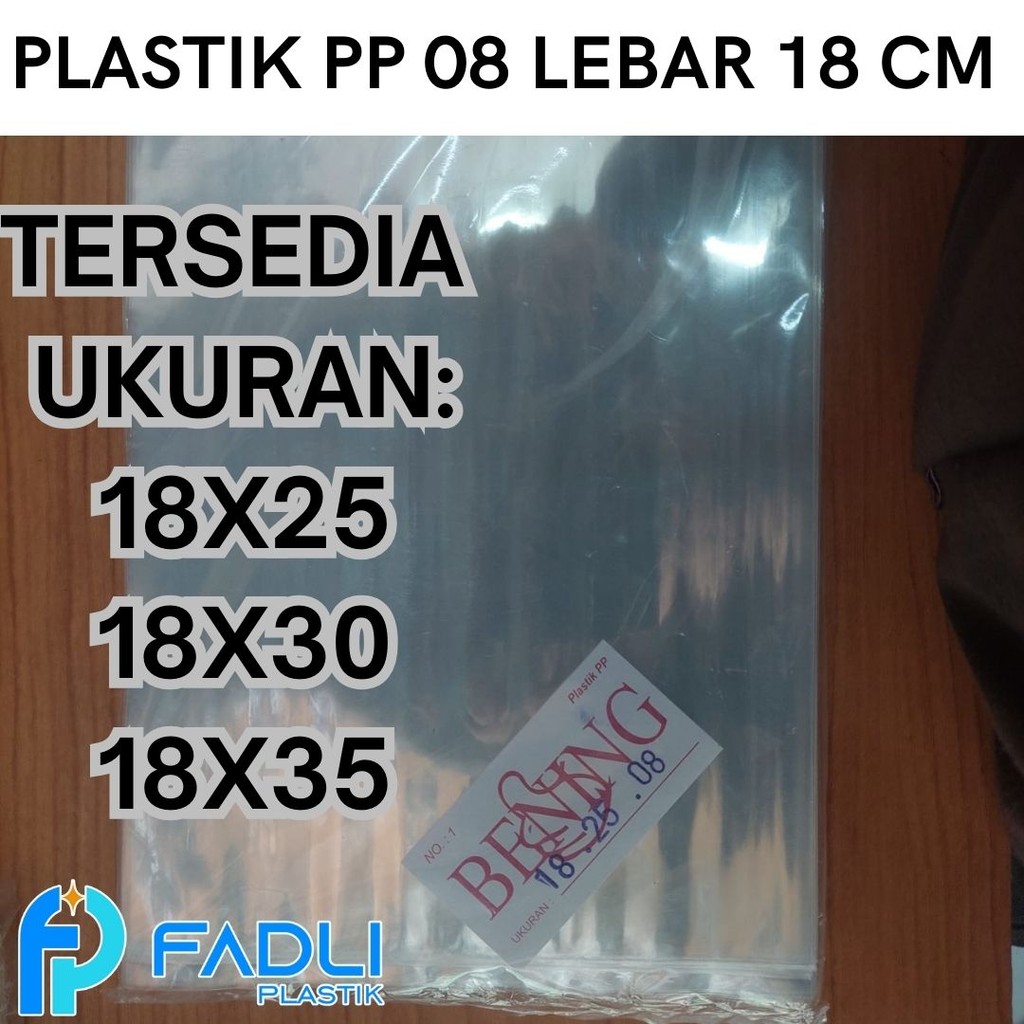 Kantong Plastik PP 08 ukuran 18x25 18x30 18x35