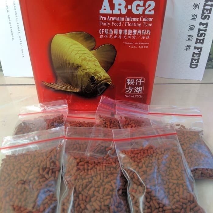 Pelet Makanan Arwana Arowana Super Red Rtg Ocean Free Ar-G2 50Gr