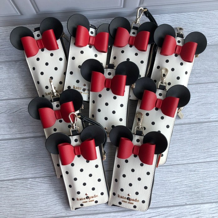 

Terbaru!!! Id Card Kate Spade KS X Disney Minnie Lanyard White Multi Original