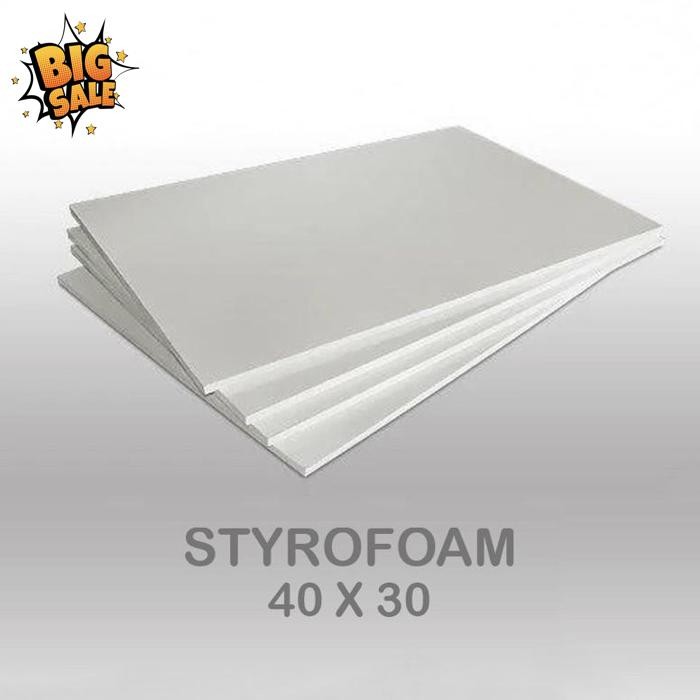 

Promo 30X40X1Cm Papan Styrofoam Gabus Lembaran Styrofoam/ Gabus/ Stereofoam/ Styrofoam Lembaran Qc Pass