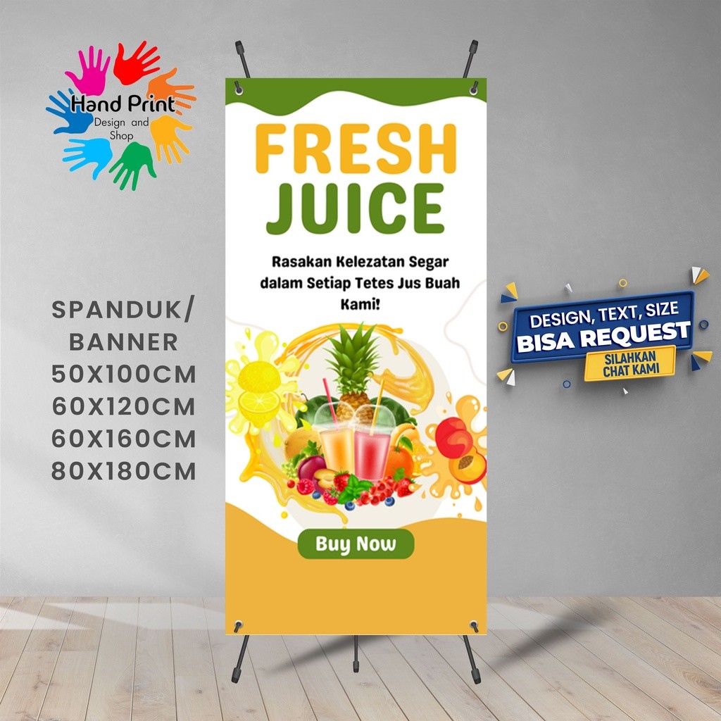 SPANDUK BANNER Aneka Jus Buah Segar Juice B Bisa Request Desain