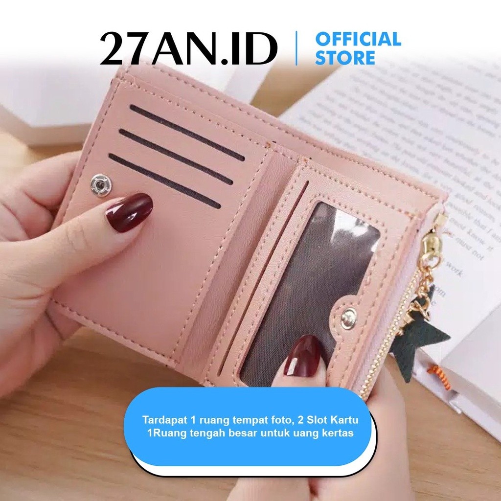 Harga Promo (27An.Id ) Cod Dompet Lipat Pendek D202 Dompet Lipat Mini Wanita Ma2