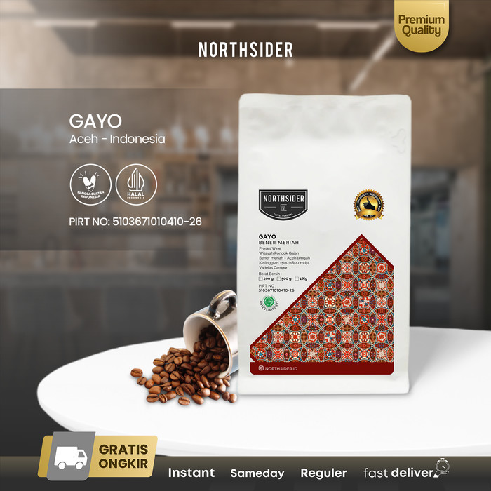 

Northsider Kopi Arabika Gayo Wine Natural Coffee 500G