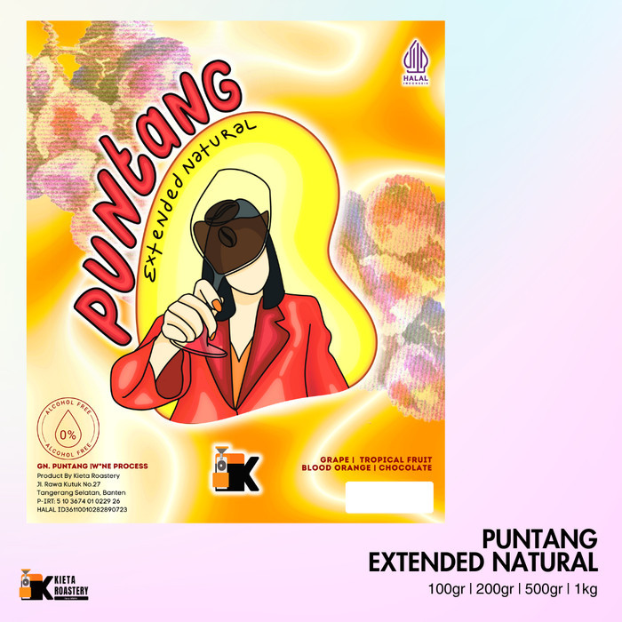 

Biji Kopi Arabika Gunung Puntang Red Wine 200Gr - 100Gr, Giling Sedang