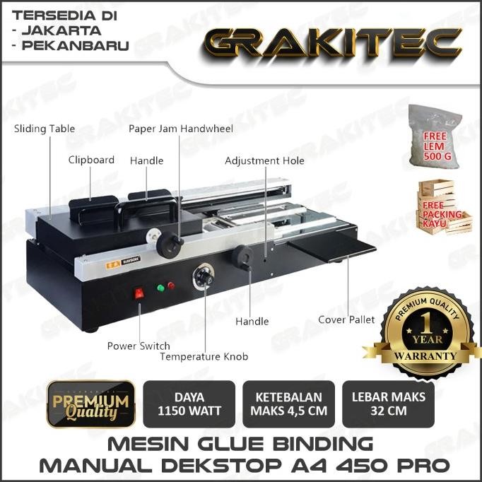 

MESIN JILID BUKU BENDING MANUAL DEKSTOP A4 450 PRO JILID LEM PANAS ORIGINAL DAN TERPERCAYA