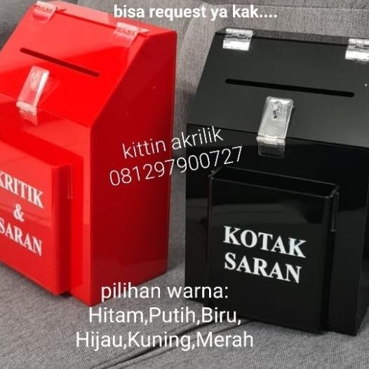 Acrylic Kotak Saran / Kritik & Saran (017 warna)