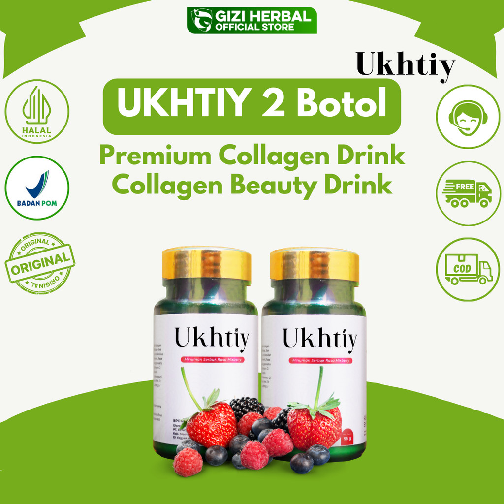 

UKHTIY 2 Botol Premium Collagen Drink | Collagen Beauty Drink