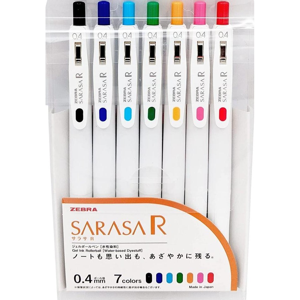 

TERBARU - Zebra Sarasa R 0.4 mm Gel Ballpoint Pen Set of 7 Color
