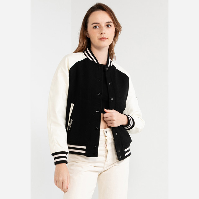 Superdry College Varsity Bomber Jacket Wanita