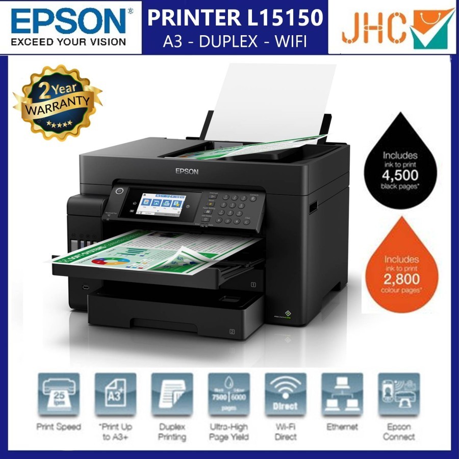 Epson Printer L15150 - A3+ Wi-Fi Duplex All-in-One Ink Tank Printer
