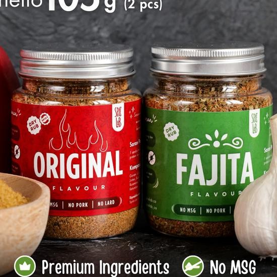 

Bundle Spicy&Fajita Dry Rub Spicelab Bumbu Marinasi Kering Serbaguna