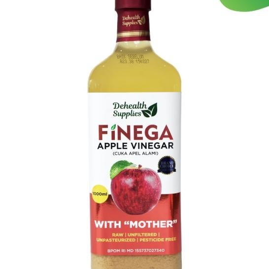 Finega, Vinegar (Cuka Apel Ala) With The Mother 1L