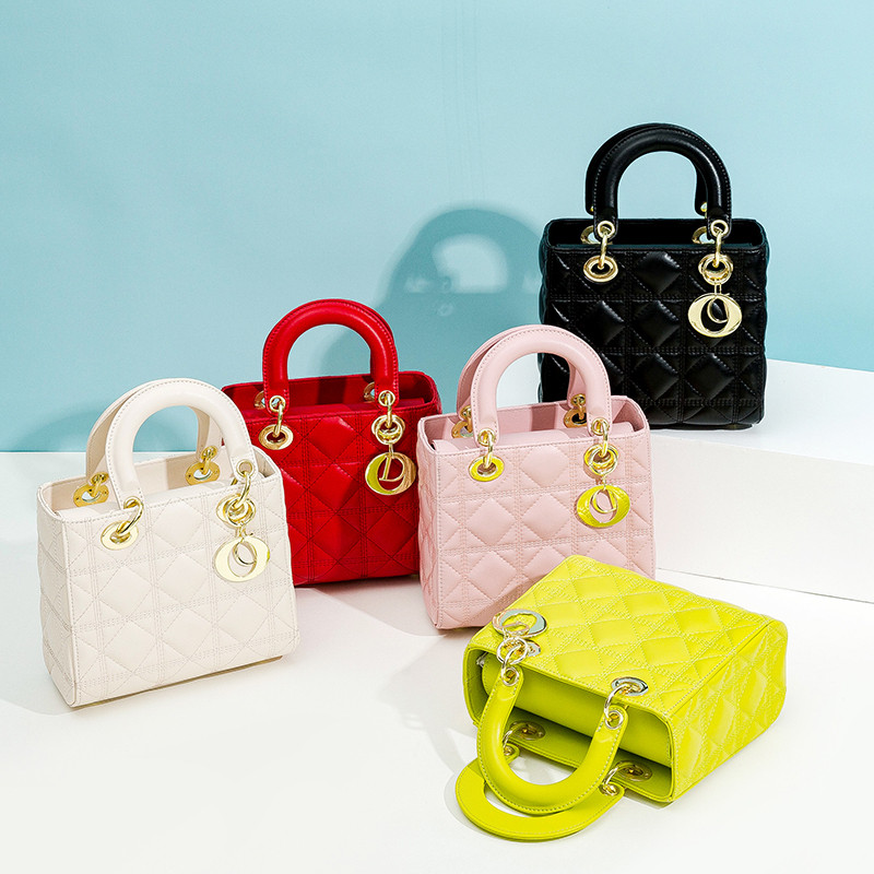 Tas Wanita Tas Diana Gaya Baru Tas Kurir Satu Bahu Rasa Kelas Atas Tas Tangan Modis Berlian Kulit As