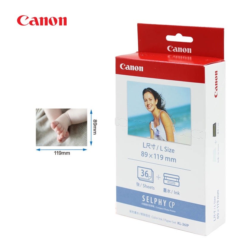 Canon KL-36IP (5 inci) Asli untuk Printer Foto Canon Selphy CP800 CP910 CP1200 CP1300 kartrid tinta 