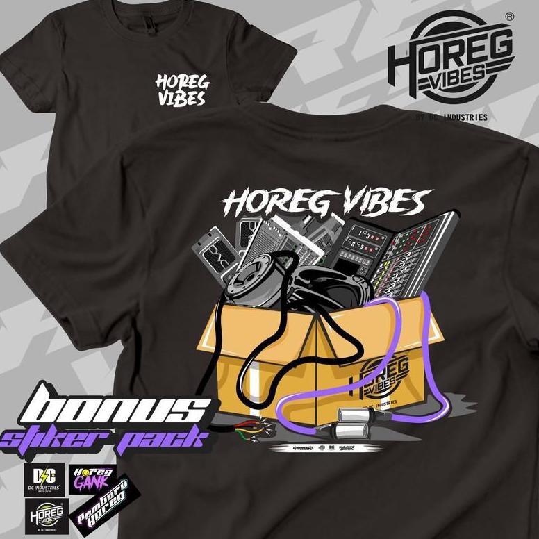 Promo Kaos Horeg Vibes Distro T-Shirt Horeg Vibes Pakaian Pria Wanita