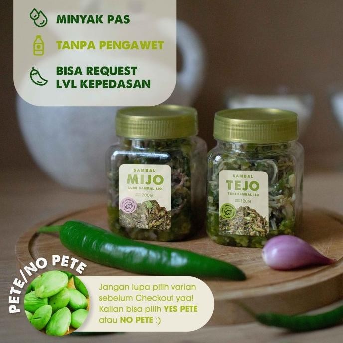 

BUNDLE Baby Cumi Sambal Ijo (200G) + Teri Medan Sambel Ijo (120G) LS