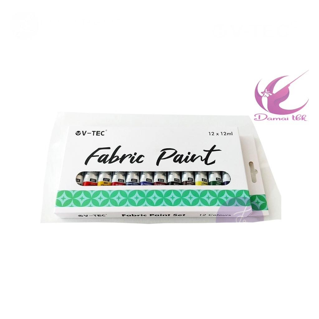 

V-Tec Fabric Paint Set 12 Color X 12Ml FPC-9012
