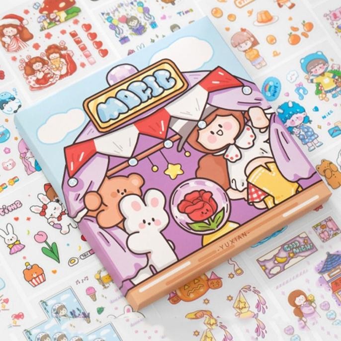 

Sticker MOMO Isi 100 Lembar Stiker Waterproof Botol Minum Tumblr Kartun Viral Lucu Korea DIY/Stiker