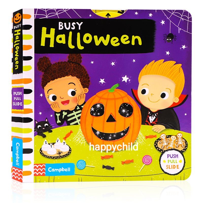 

original guaranteed Busy Halloween buku festival buku anak Campbell happychild