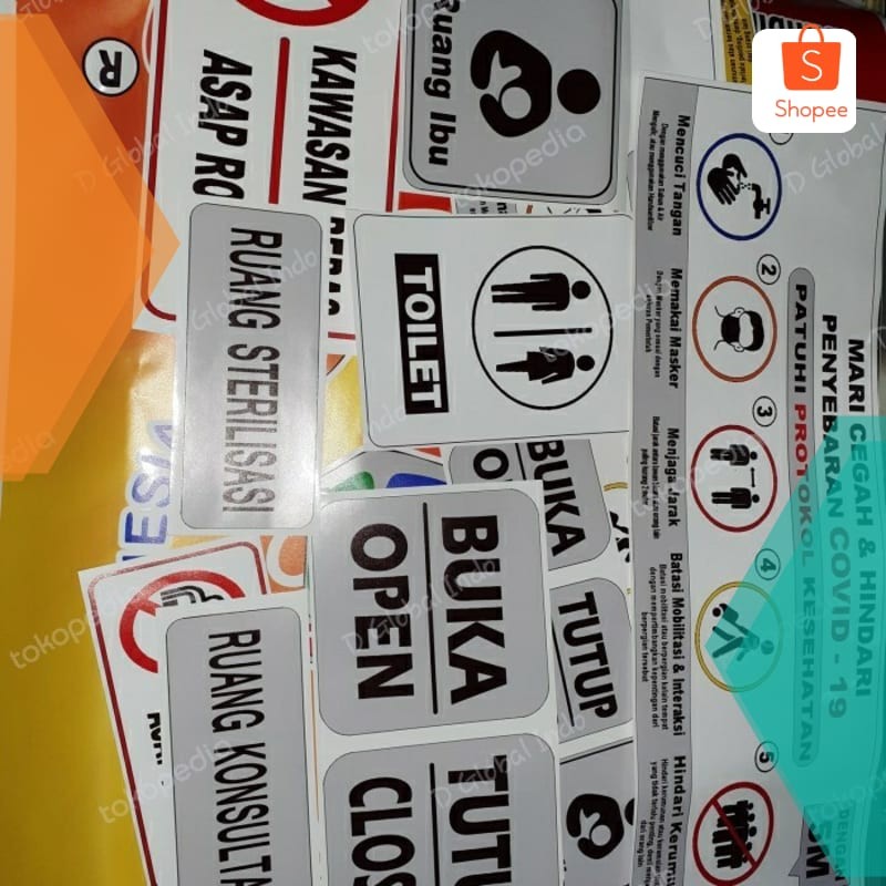 

Terlaris Sign label Custom - 30 x 5 Keren